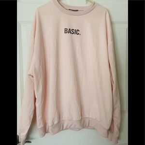 Women’s oversize Basic pale pink sweatshirt
